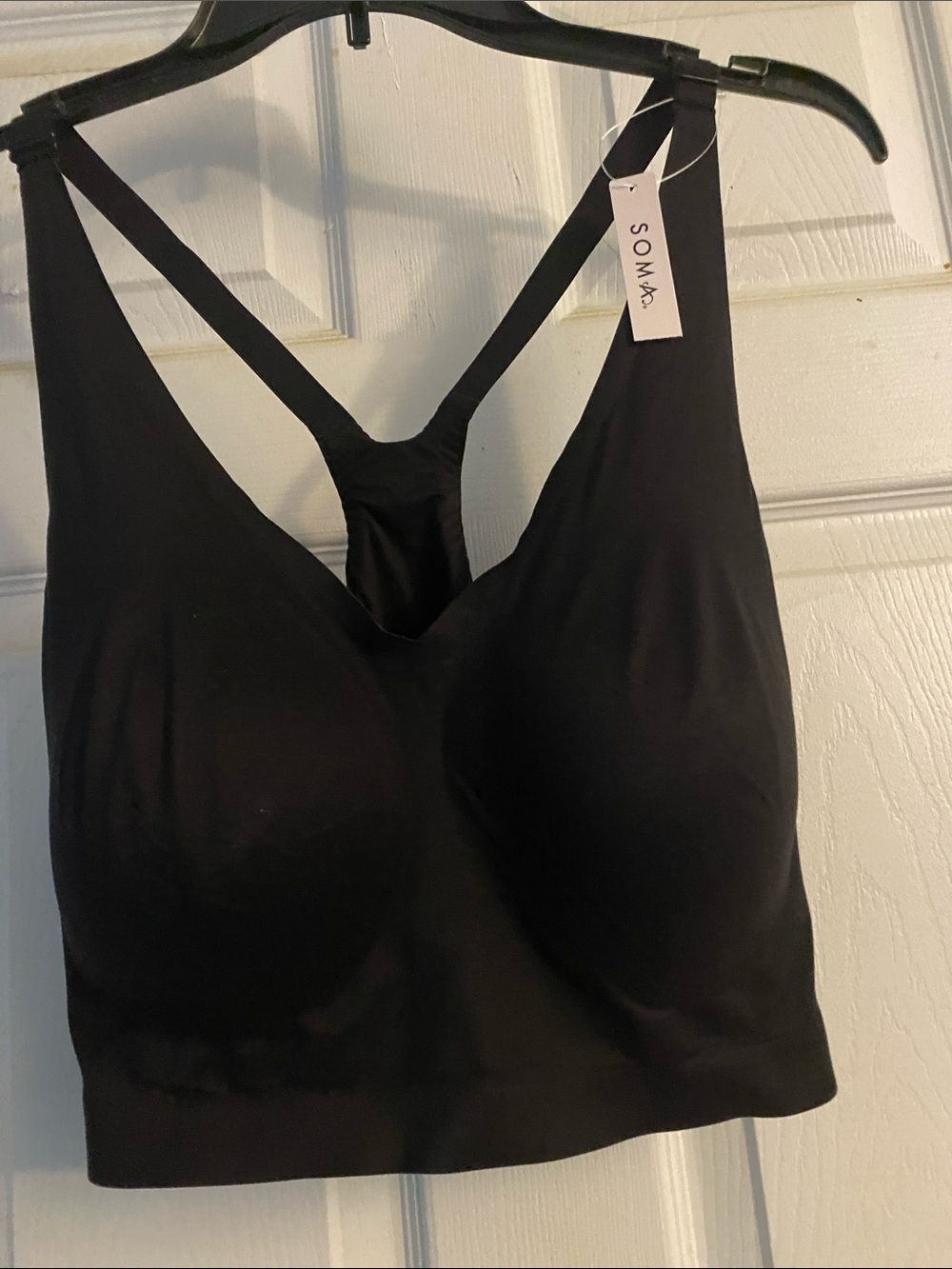 Soma Black Seamless Racerback Longline Bralette